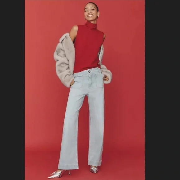 Maeve (Anthropologie) "The Colette Full-Length Sparkle Jeans" - Picture 1 of 12